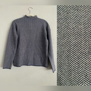 Christian Siriano Sweatshirt Womens Size Small Herringbone Knit Pullover Sweater